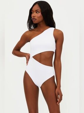 Beach riot Celine One Piece White NWOT, no liner